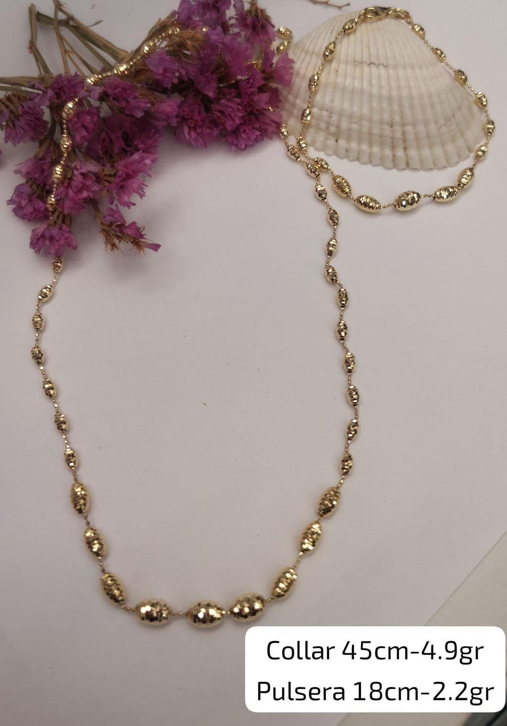 Conjunto de Oro pulsera y collar