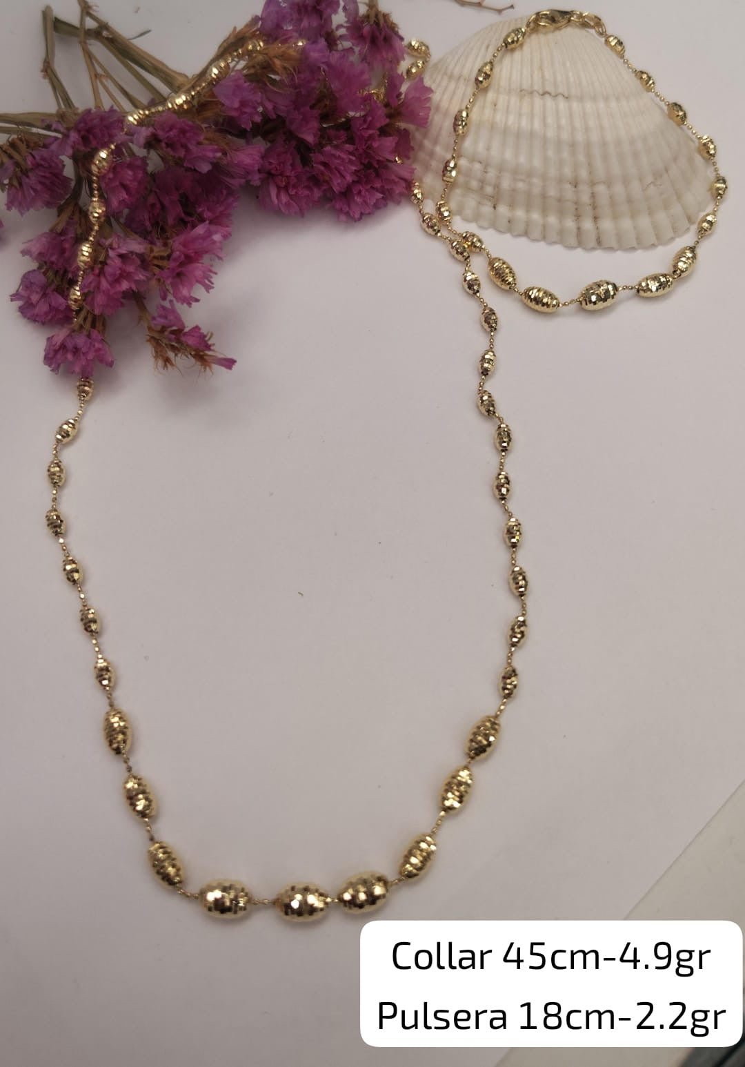 Conjunto de Oro pulsera y collar